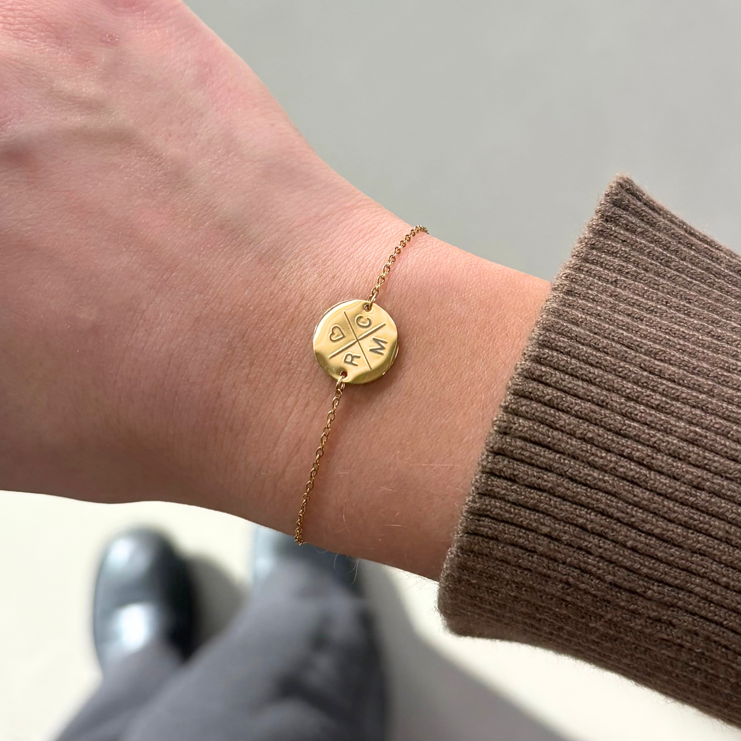 KRYDSMØNT ARMBÅND 13 mm