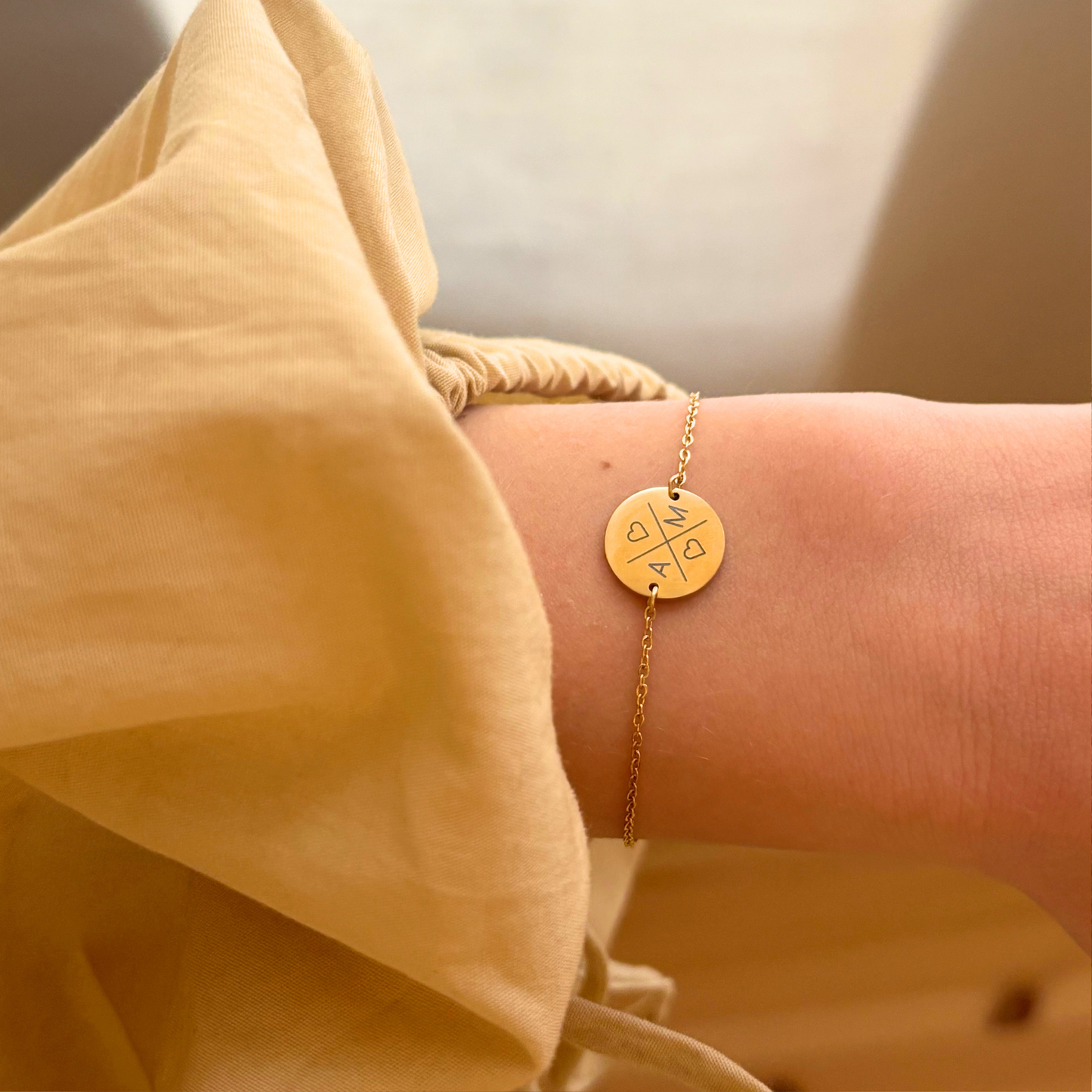 KRYDSMØNT ARMBÅND 13 mm
