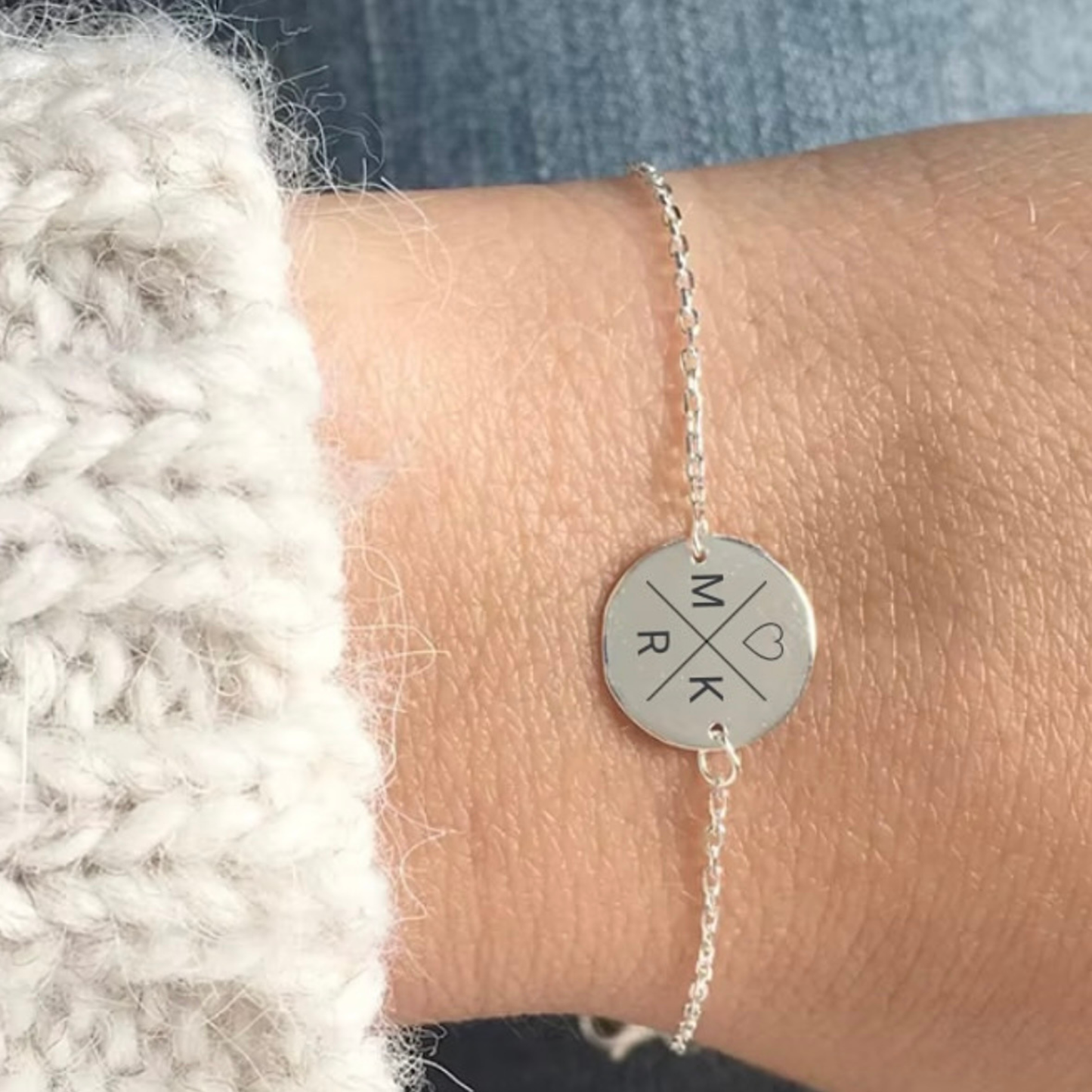 KRYDSMØNT ARMBÅND 13 mm